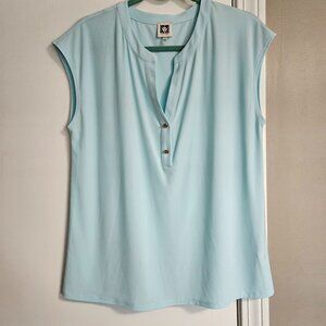 Anne Klein Short Sleeve Shell/Blouse Size L